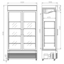 Réfrigérateur avec portes coulissantes en verres BEZ-780 SL