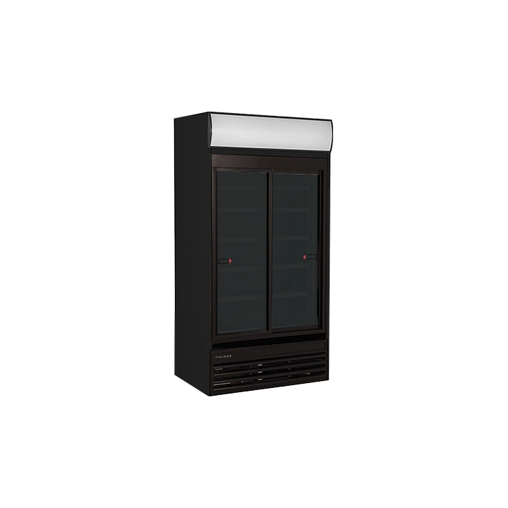 ARMOIRE A BOISSON FROID POSITIF VENTILE 2 PORTES VITRÉES  COULISSANTES