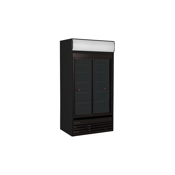 ARMOIRE A BOISSON FROID POSITIF VENTILE 2 PORTES VITRÉES  COULISSANTES