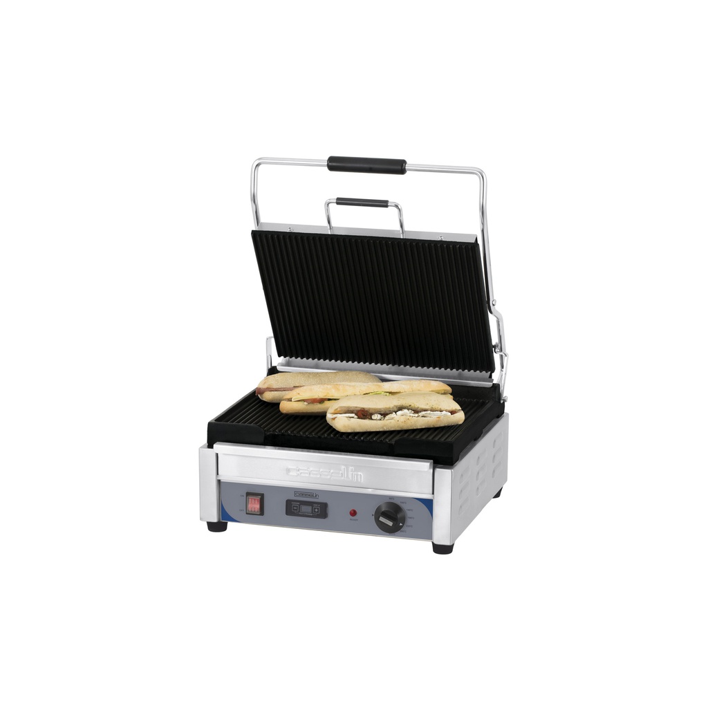 GRILL PANINI GRAND PREMIUM RAINURÉE - RAINURÉE AVEC MINUTEUR