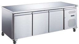 [AA38PP] TABLE RÉFRIGÉRÉE POSITIVE 3 PORTES 600 X 400 PLAN DE TRAVAIL INOX