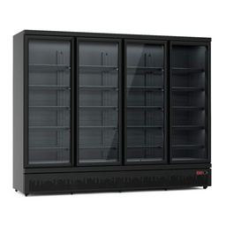 [7455.2240] RÉFRIGÉRATEUR 4 PORTES EN VERRE NOIR JDE-2025R BL